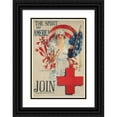 thumbnail image 1 of Howard Chandler Christy 18x24 Black Ornate Framed Double Matted Museum Art Print Titled: The Spirit of America. Join (1919), 1 of 5