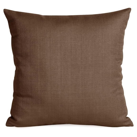 Howard Elliott 20" Square Fabric Pillow with Down Insert in Sterling Chocolate