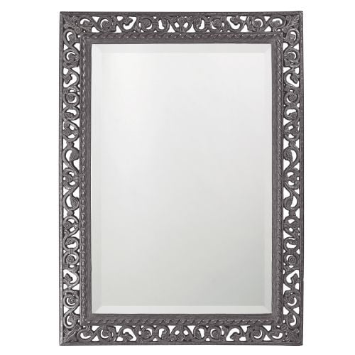 Howard Elliott 6041CH Bristol 36" x 26" Rectangle Glossy Charcoal Gray Mirror