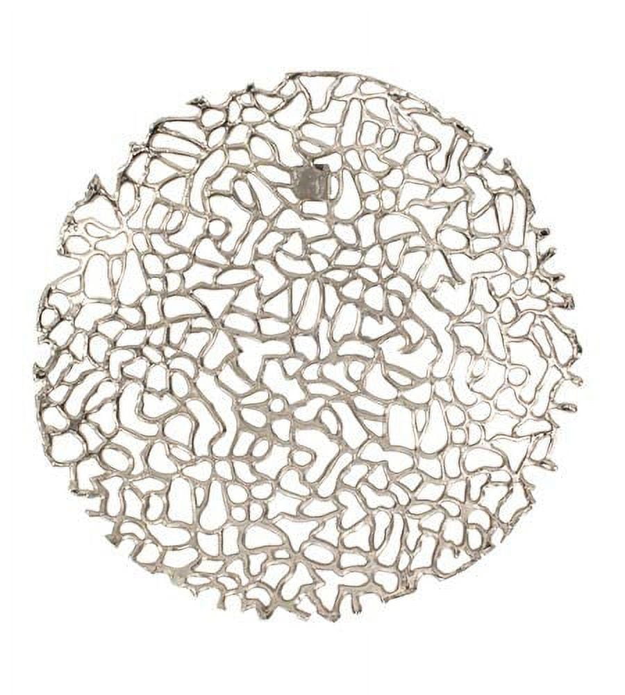 Howard Elliott Collection 35090 Open Work Aluminum Strips and Silver Wall Art