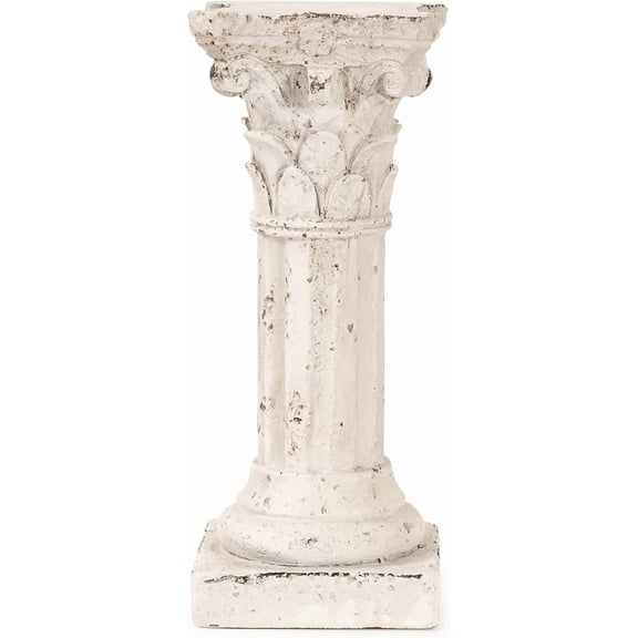 Howard Elliott Collection Temple of Portunus III Sculpture, Decorative Ancient Ruin Architectural Column Resin Statue for Home and Garden Decor, Tabletop and Bookshelf Display, 3.25 x 3.25 x 8 Inch