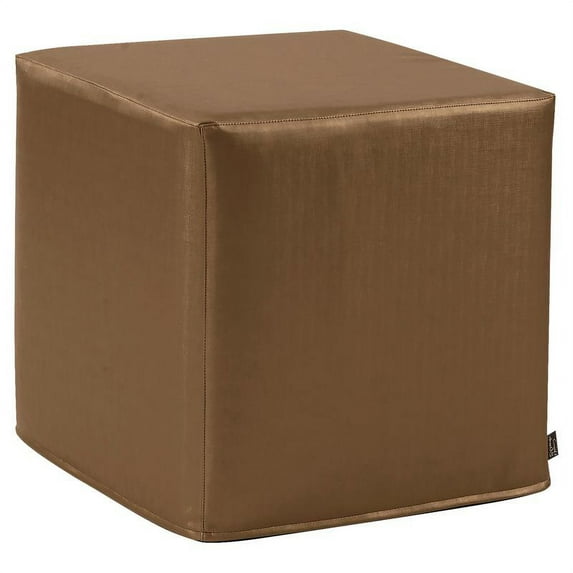 Howard Elliott Polyurethane No Tip Block Ottoman in Luxe Bronze