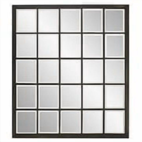 Howard Elliott Superior Hanging Rectangular Window Design Wall Mirror Accent Bronze Eegant Beveled Frameless Windowpane D cor Mirrors Hang Horizontal or Vertical 34 x 38 Inch