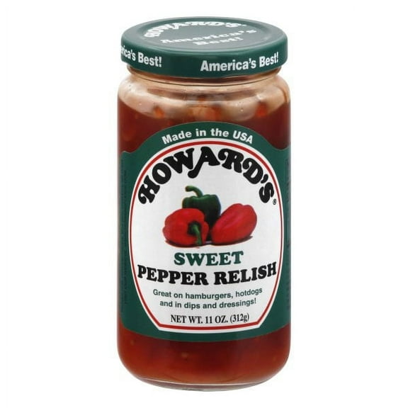 Howard Foods Sweet Pepper Relish, 11 oz Jar – Classic Sweet and Tangy Relish for Sandwiches, Burgers, and Hot Dogs