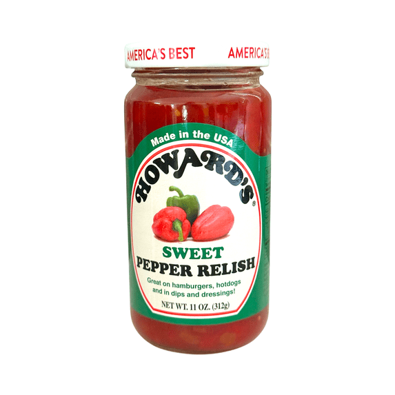 Howard Foods Sweet Pepper Relish, 11 oz Jar β Classic Sweet and Tangy Relish for Sandwiches, Burgers, and Hot Dogs