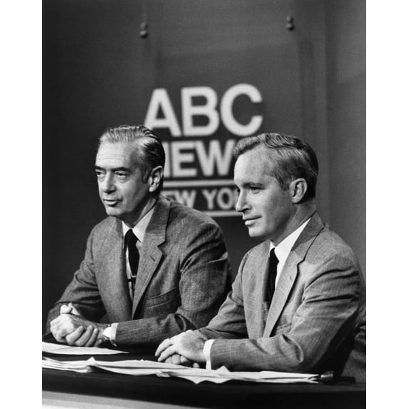 Howard K. Smith, Frank Reynolds, Abc News, 1969 Poster Print (16 x 20)