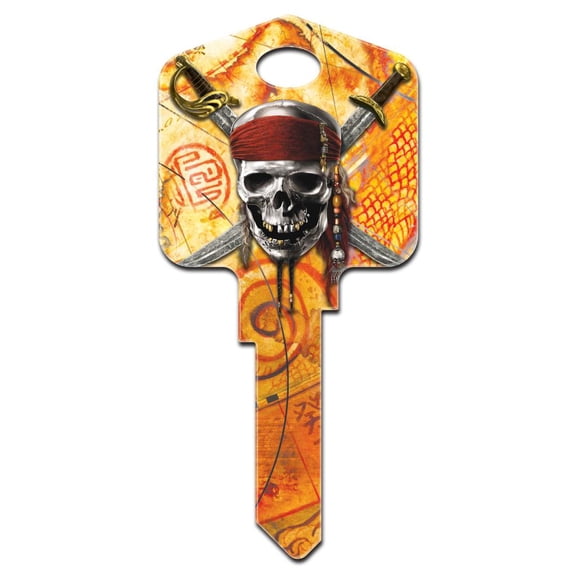 Pirates of the Caribbean Skull & Swords Kwikset KW House Key Disney Keys