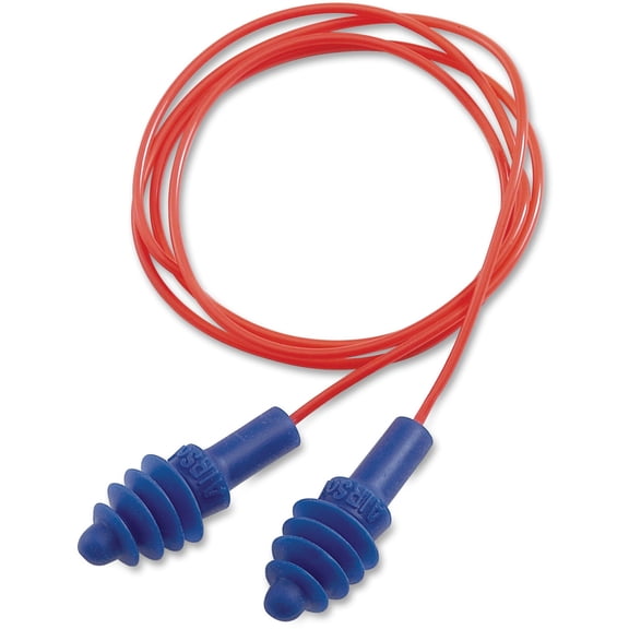 Howard Leight, HOWDPAS30R, AirSoft Polycord Earplugs, 100 / Box, Red