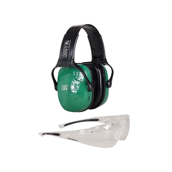 Howard Leight Shooting Safety Earmuffs and Shooting Glasses Combo Kit