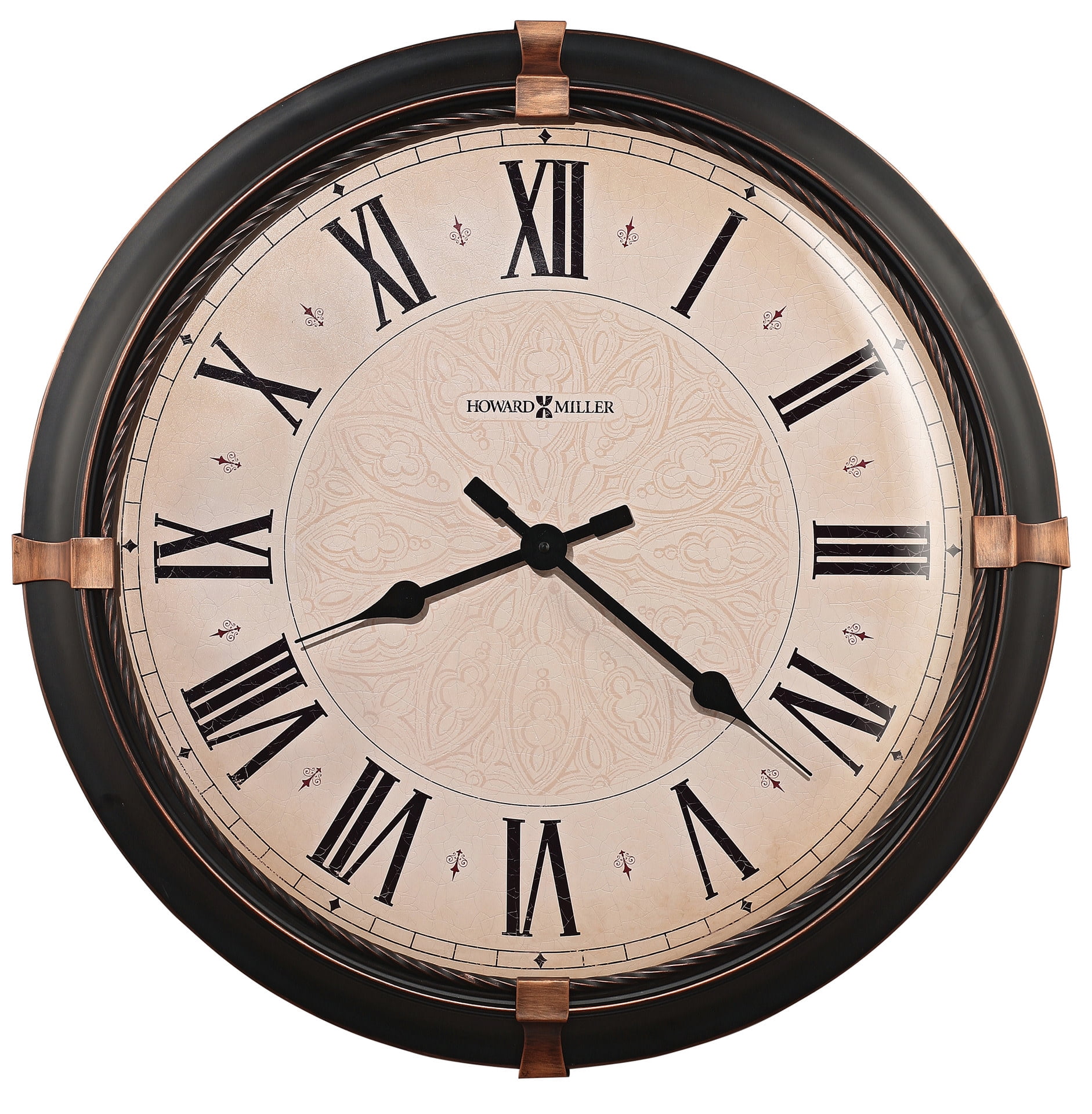 Howard Miller Oversized Dark Rubbed Bronze Wall Clock