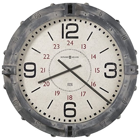 Howard Miller Seven Seas Wall Clock 625-659 31.75 Antique Metal Oversized Gallery with Quartz Movement