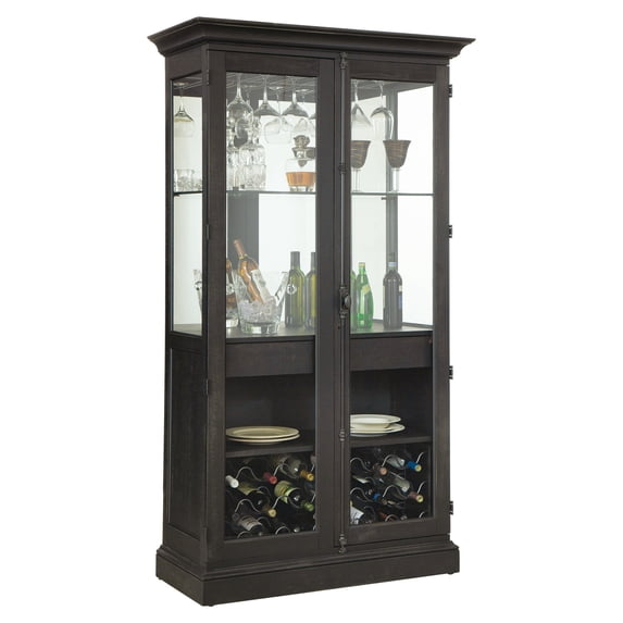 Howard Miller 690044 Socialize Iv 44" 1 Drawer Hardwood Bar/Wine Cabinet - Black