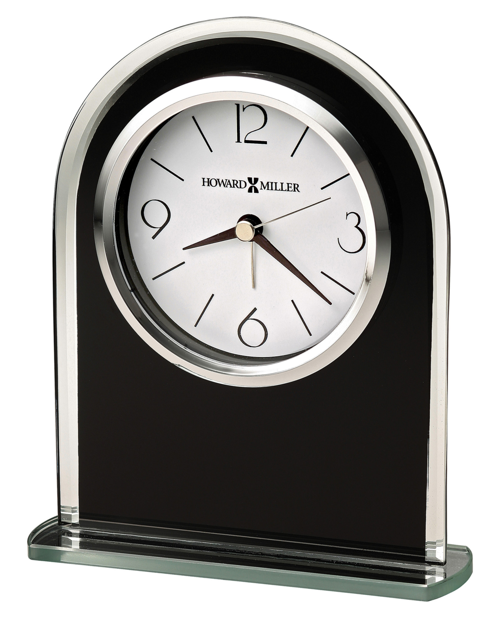 Howard Miller Ebony Luster Black and Silver Finish Quartz Alarm Clock #Q-GM7431 - image 1 of 3