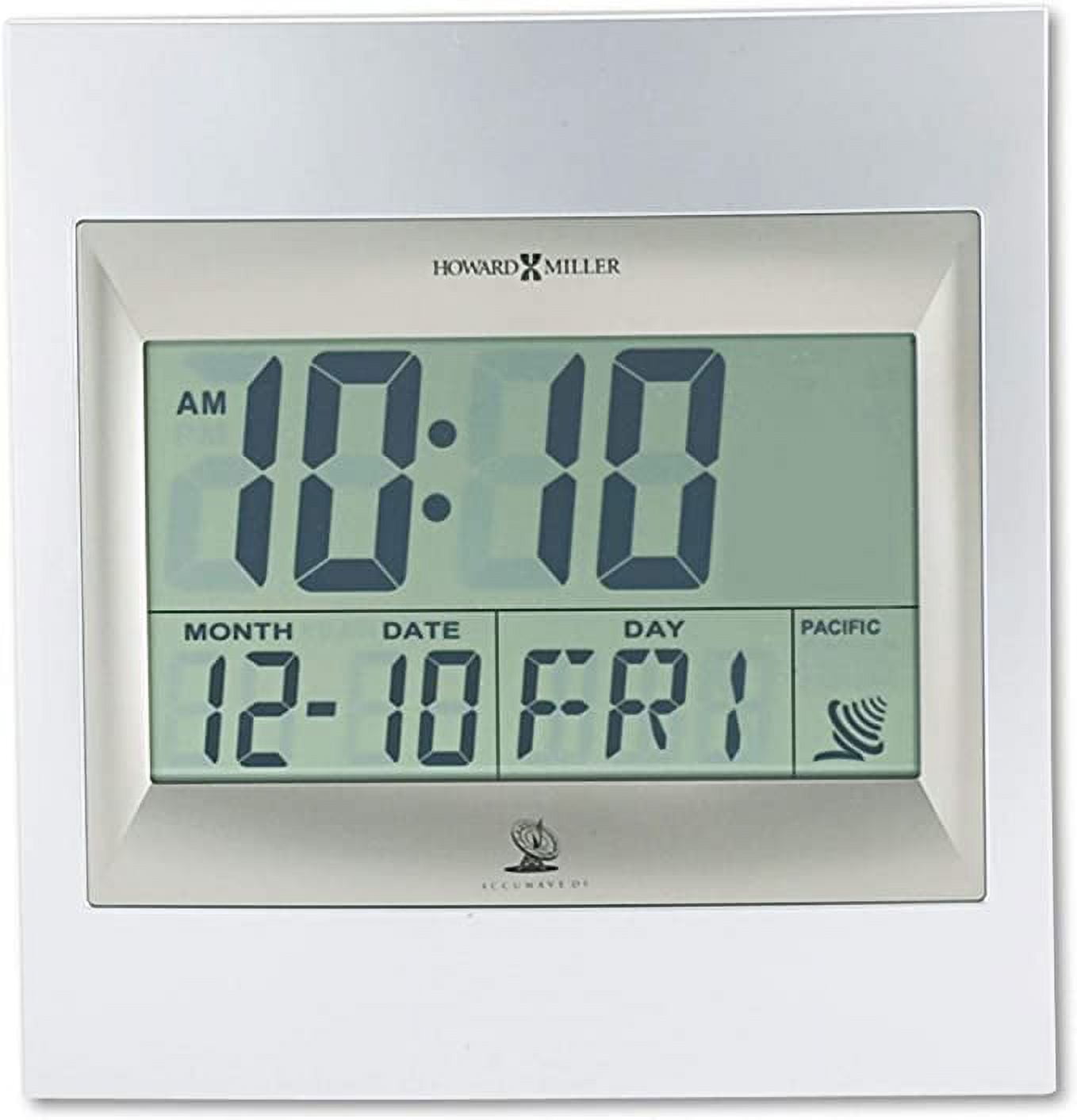 Howard Miller Gray LCD Alarm Clock, 625236