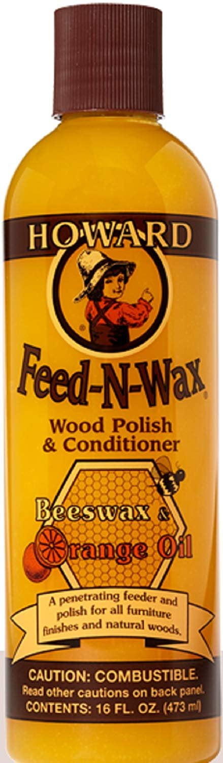 Howard FW0016 Feed-N-Wax Wood Polish and Conditioner, Beeswax & Orange Oil  - Lift Bridge Furniture