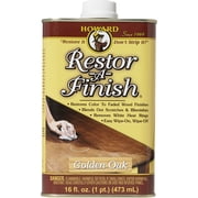6-pack Howard Products Restor-A-Finish Golden Oak Finish - Liquid Wood Restorer - 16-oz, 6 Pack   Residential Use, Standard Application