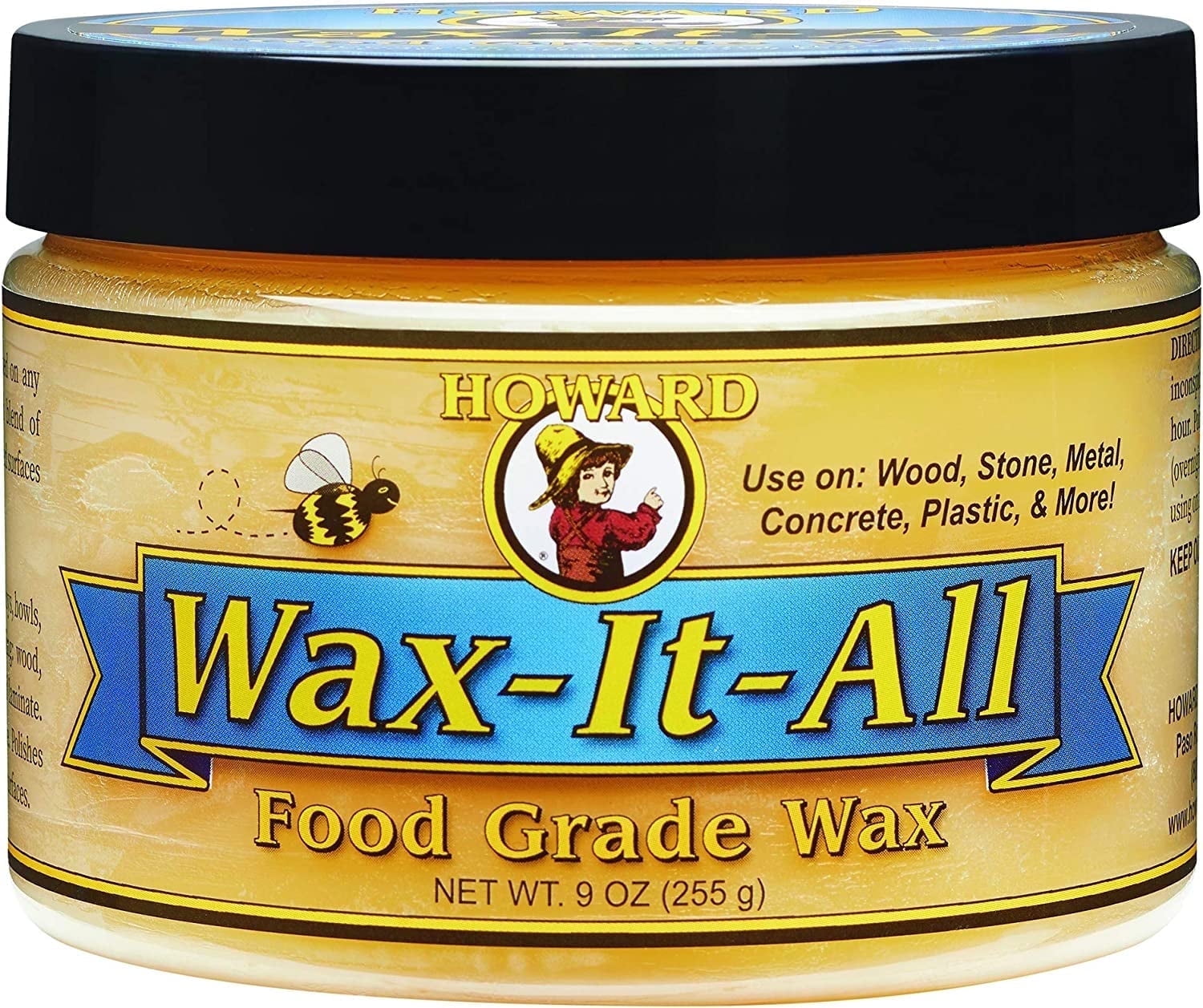 Howard Products Wax-It-All, WAX009 Food-Grade Wax, 9 Ounce (Pack of 1)