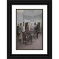 thumbnail image 1 of Howard Pyle 11x14 Black Ornate Wood Framed Double Matted Museum Art Print Titled: Thompson, the Clerk of Congress, Announcing to Washington, at Mount Vernon, His Election to the Preside, 1 of 5