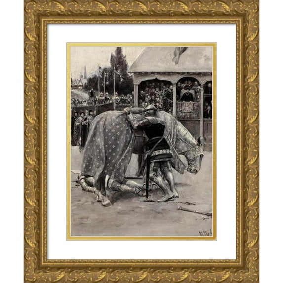 Howard Pyle 19x24 Gold Ornate Framed and Double Matted Museum Art Print Titled - Tournament
