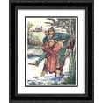 thumbnail image 1 of Howard Pyle 2x Matted 20x24 Black Ornate Framed Art Print 'The Merry Adventures of Robin Hood 2', 1 of 2