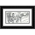 thumbnail image 1 of Howard Pyle 2x Matted 24x14 Black Ornate Framed Art Print 'The Merry Adventures of Robin Hood 11', 1 of 2