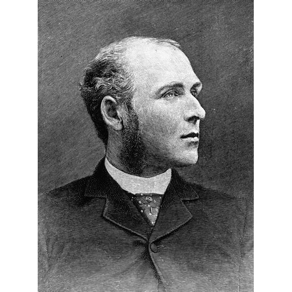 Howard Pyle. Namerican Illustrator And Writer. Wood Engraving 1888. Poster Print by