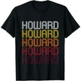 thumbnail image 1 of Howard Retro Wordmark Pattern - Vintage Style T-shirt, 1 of 3