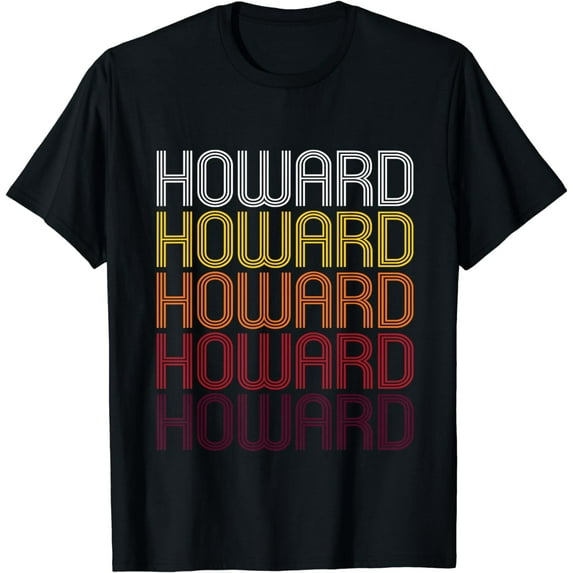 Howard Retro Wordmark Pattern - Vintage Style T-shirt