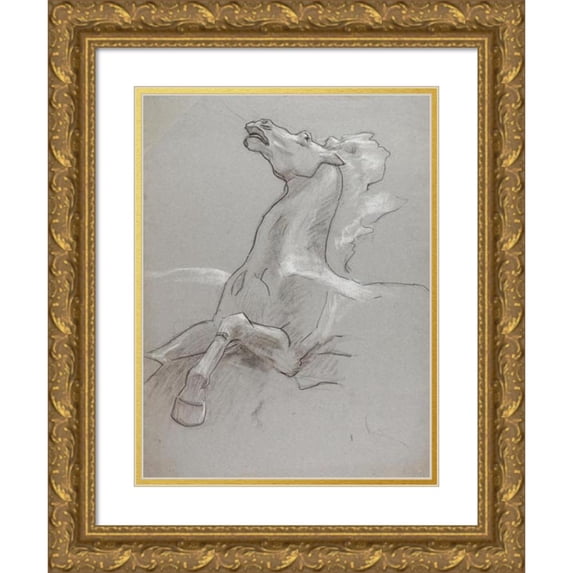 Howard Russell Butler 15x18 Gold Ornate Wood Frame and Double Matted Museum Art Print Titled - Untitled
