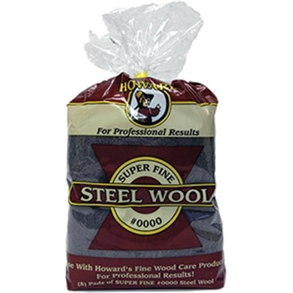 Howard STWL Fine Steel Wool - 8 Pads