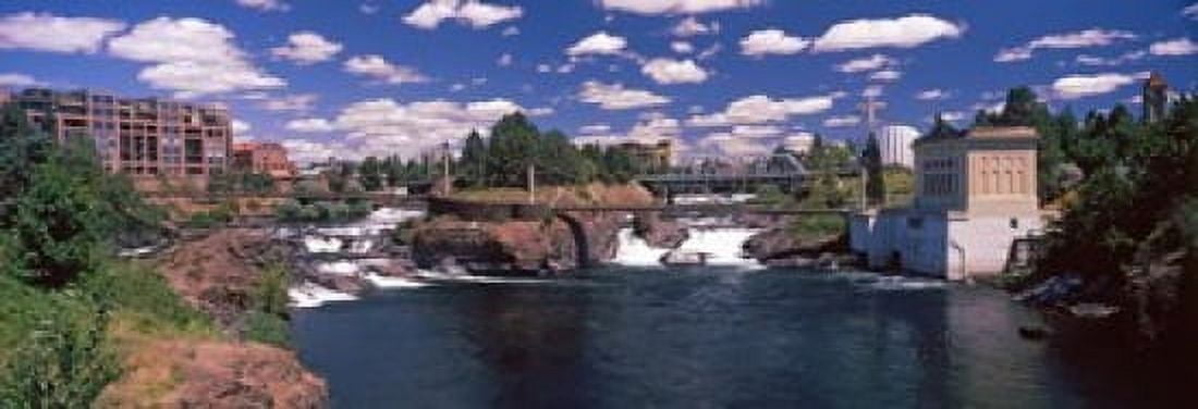 Howard Street Bridge over Spokane Falls Spokane Washington State USA Canvas Art - Panoramic Images (36 x 13)
