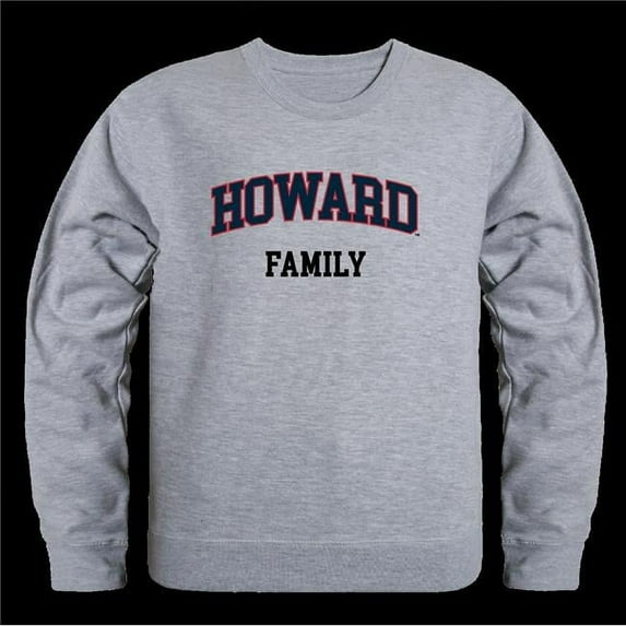 Howard University Bisons Family Crewneck Sweatshirt, Heather Grey - Extra Large