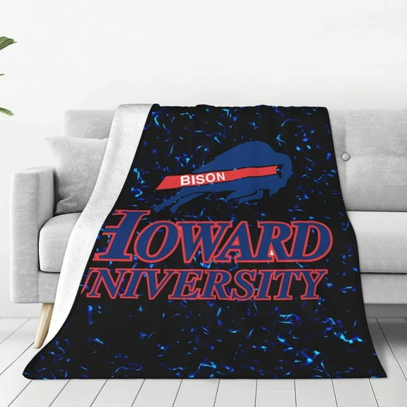 Howard University Fleece Blanket, Very Soft Microfiber Flannel Blanket for Couch Warm and Cozy for All Seasons