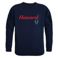 thumbnail image 1 of Howard University Mens Script Crewneck T-Shirt, Navy - Large, 1 of 1