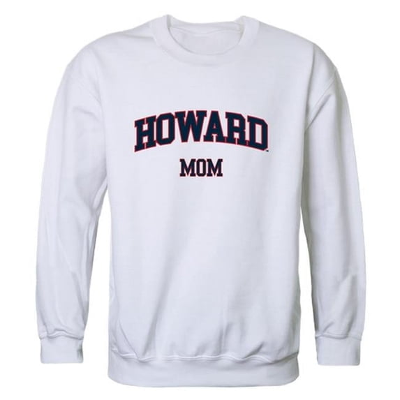 Howard University Mom Crewneck T-Shirt, White - Large
