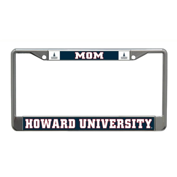 Howard University Mom Metal License Plate Frame