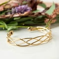 thumbnail image 1 of Howard's Cosette Modern Metal Braided Gold Cuff Bracelet for Women, 1 of 2