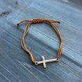 thumbnail image 1 of Howard's Devon Adjustable Inspirational Cross Bourbon Bracelet for Women, 1 of 3
