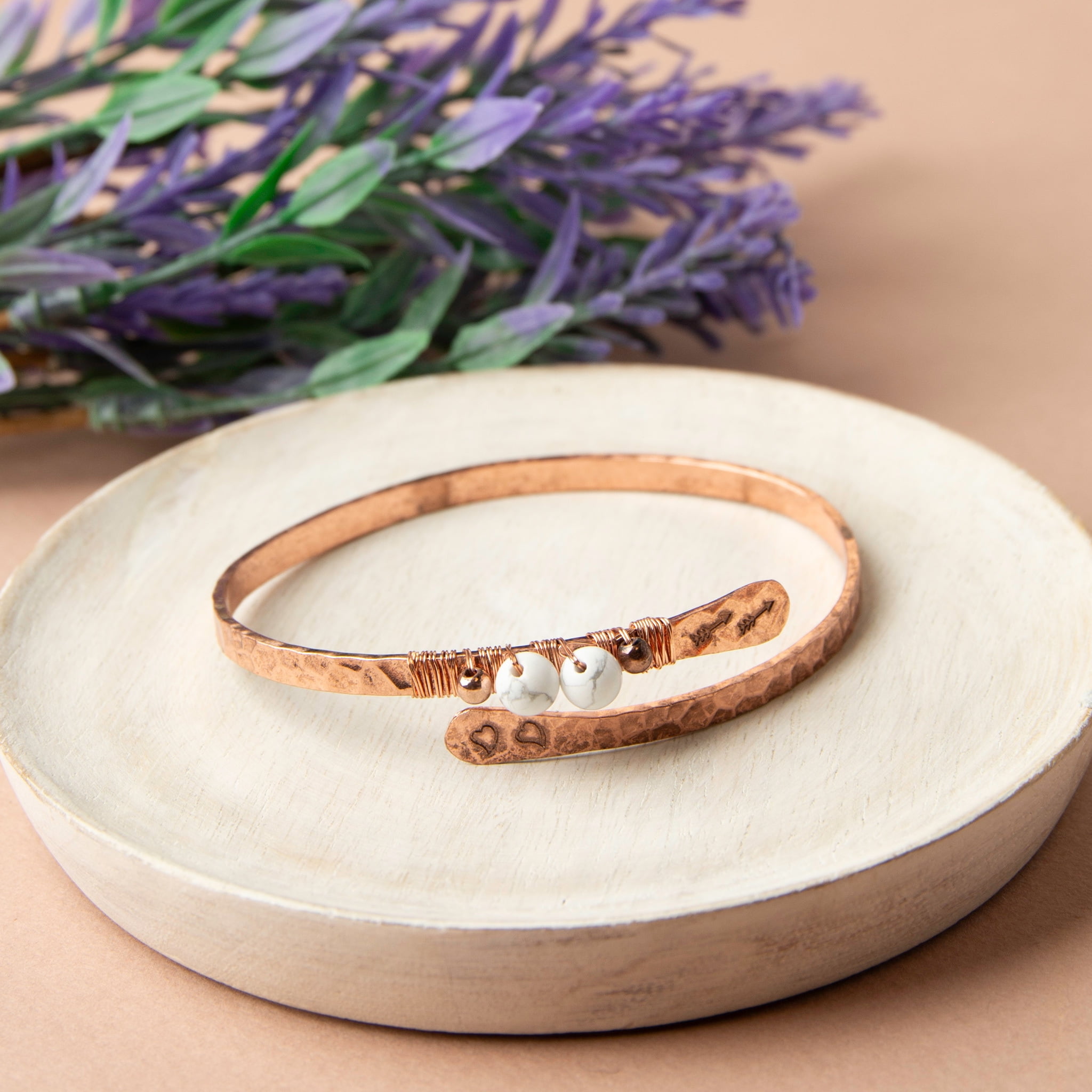 Howard's Elise Wire Wrapped Stone Western Copper Cuff Bracelet for