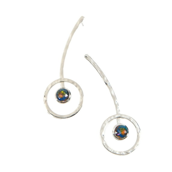 Howard's Faceted Rainbow Crystal Drop Dangle Earrings for Women