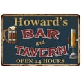 thumbnail image 1 of Howard's Green Bar & Tavern Rustic Sign 12 x 18 Matte Finish Metal 112180047598, 1 of 1