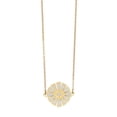 thumbnail image 1 of Howard's Hypoallergenic Stainless Steel 16" Pie Pieces Gold Pendant Necklace for Women, 1 of 1
