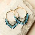 thumbnail image 1 of Howard's Irie Blue Beaded Chandelier Hoop Drop Earrings for Women, 1 of 2