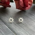 thumbnail image 1 of Howard's Stud Bud Sun Silver Stud Earrings for Women, 1 of 4