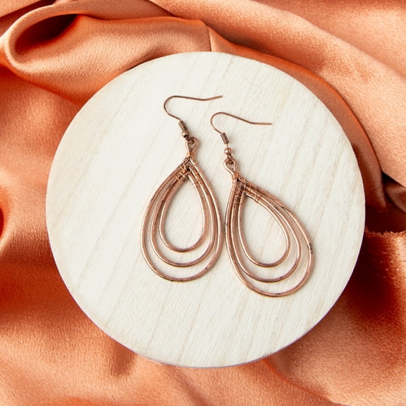 Howard's Wild Spirit Multi Teardrop Western Copper Drop Earrings for Women