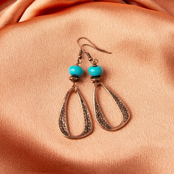 Howard's Wild Spirit Turquoise Western Drop Earrings for Women