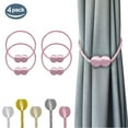 thumbnail image 1 of Howarmer 4 Pack Drape Tiebacks Rope-European Strong Magnetic Holdbacks Curtain Buckle for Home Curtains/Window Decor(Pink), 1 of 7