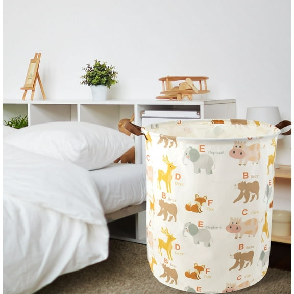 Howarmer Baby Nursery Collapsible Laundry Basket, Multi-Color