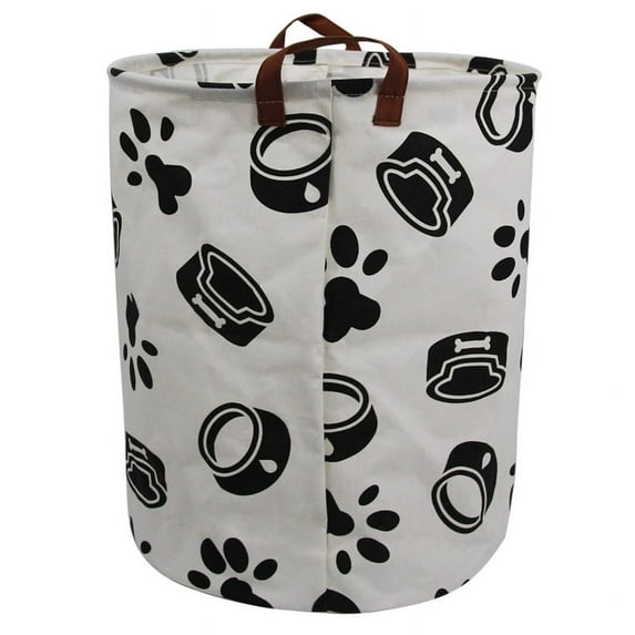 Howarmer Canvas Laundry Basket with Handles, Dog Collars