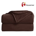 thumbnail image 1 of Howarmer Coffee Fuzzy Bed Blanket, Queen Size Soft Flannel Fleece Blankets, All Season Lightweight Warm Bed Throws, 90 x 90 Inch, 1 of 6